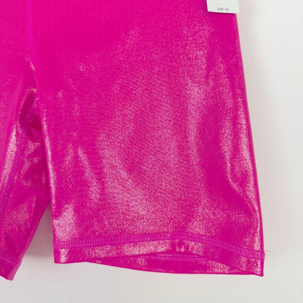 NWT GAP Fit Recycled Power Bike Short 7" Hi-Rise Pink Shimmer Size XS NEW - Picture 4 of 14